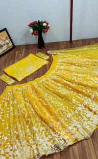 NEW DESIGNER  LAHENGA CHOLI - Yellow