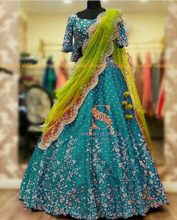 DESIGNER BOLLYWOOD LEHENGA CHOLI - XXL, Blue