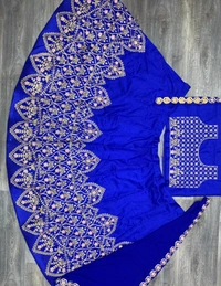 NEW DESIGN COLOR HEAVY CORDING EMBROIDERY WORK LEHENGA CHOLI WITH DUPATTA - GREEN
