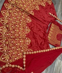 NEW DESIGN COLOR HEAVY CORDING EMBROIDERY WORK LEHENGA CHOLI WITH DUPATTA - GREEN