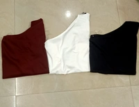 One side shoulder puff to - Maroon