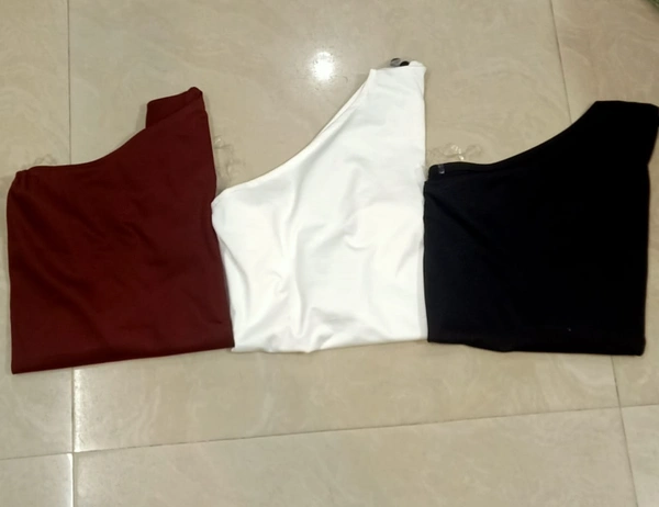 One side shoulder puff to - Maroon