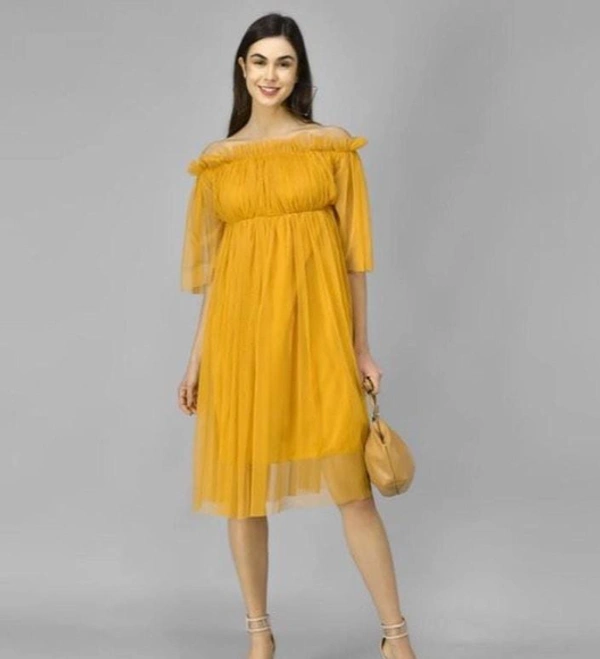 NET DRESS - ORANGE
