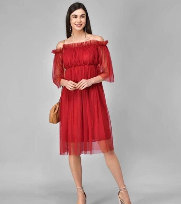 NET DRESS - RED