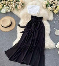 COMBO  DRESS  SKIRT + TOP Best quality - BLACK