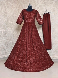 LONG GOWN - MAROON