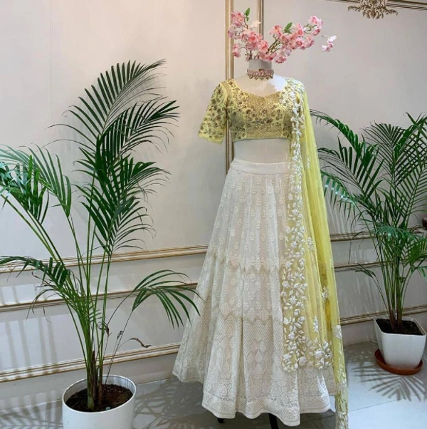 EMBROIDRY WORK LAHENGA CHOLI WITH DUPATTA 💃🏾