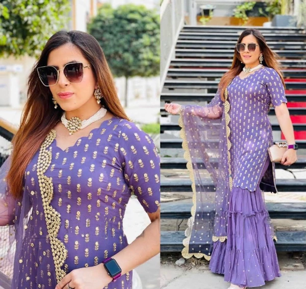 LATEST TOP PLAZO SET
