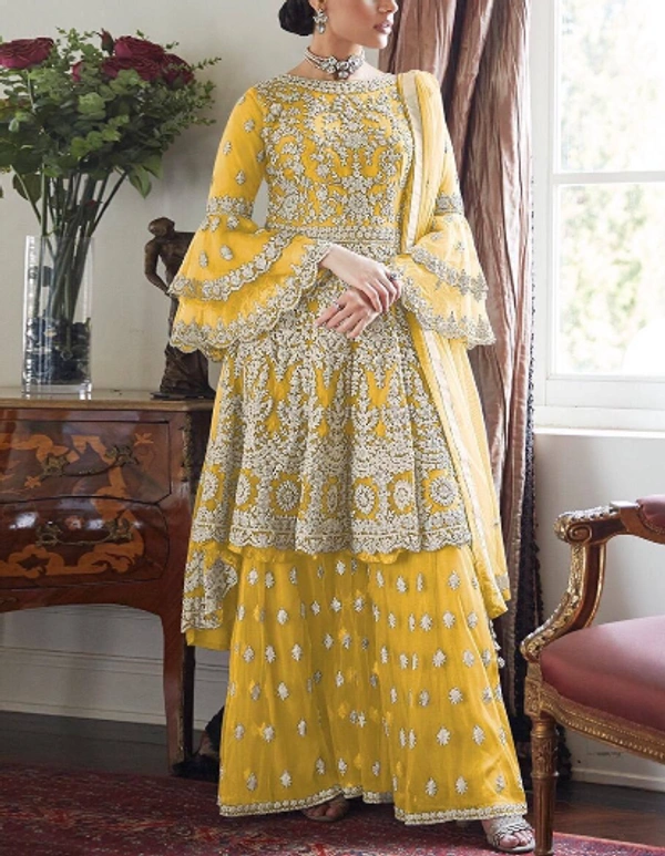 TRENDY PLAZO SET - Yellow