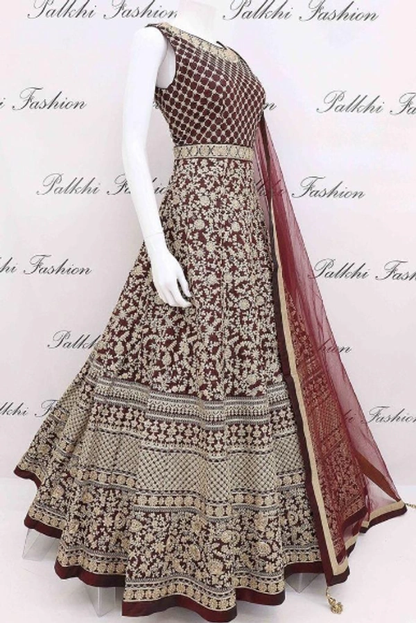 FULL WORK LEHENGA - RED