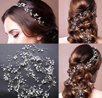 Floral Stone Hir Chen Clip With Pins Accessories - 2