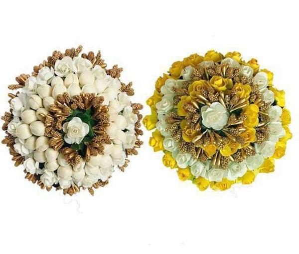 VinshBond Bridal Bun Gajra Hair Flower Bun Gajra  for Women - 1