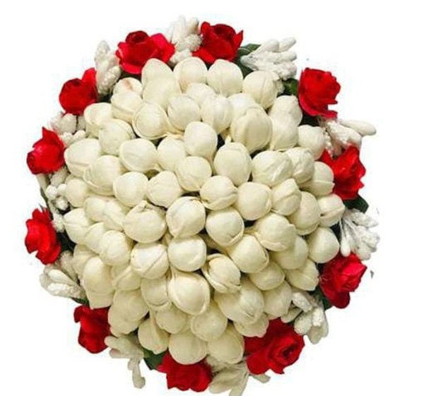 White Fabric Artificial Gajra