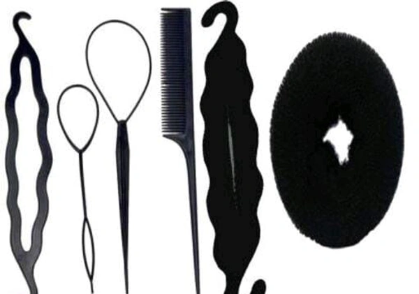 Attractive juda maker + bun maker+donut braid maker Bun  (Black)