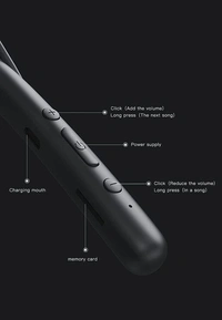 Techfire wh-700hearin2 Wireless Bluetooth neckband headset earphone headphone 36 hours playtime