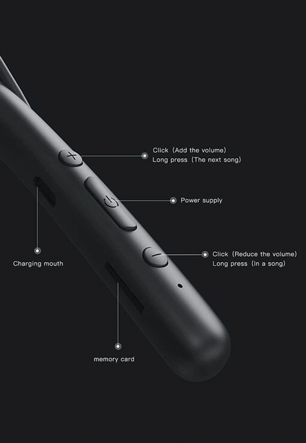 Techfire wh-700hearin2 Wireless Bluetooth neckband headset earphone headphone 36 hours playtime