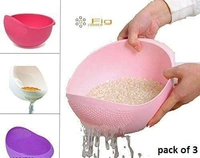 Fig plasta Pack of 3 Washing Bowl Strainer