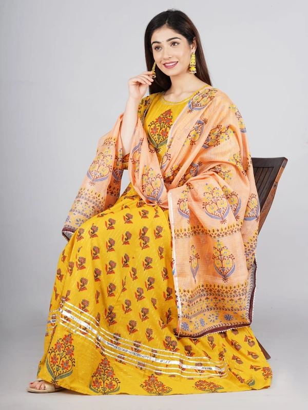 long gown with heavy gota detailing 
