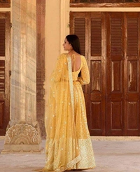 Trending Miror Work Lehenga - yellow