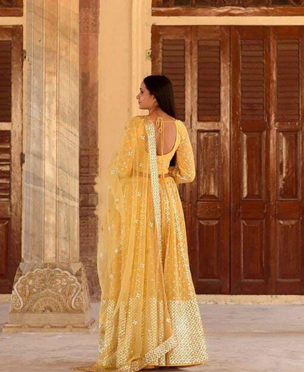 Trending Miror Work Lehenga - yellow