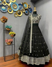 Black Mirror Work Lehenga
