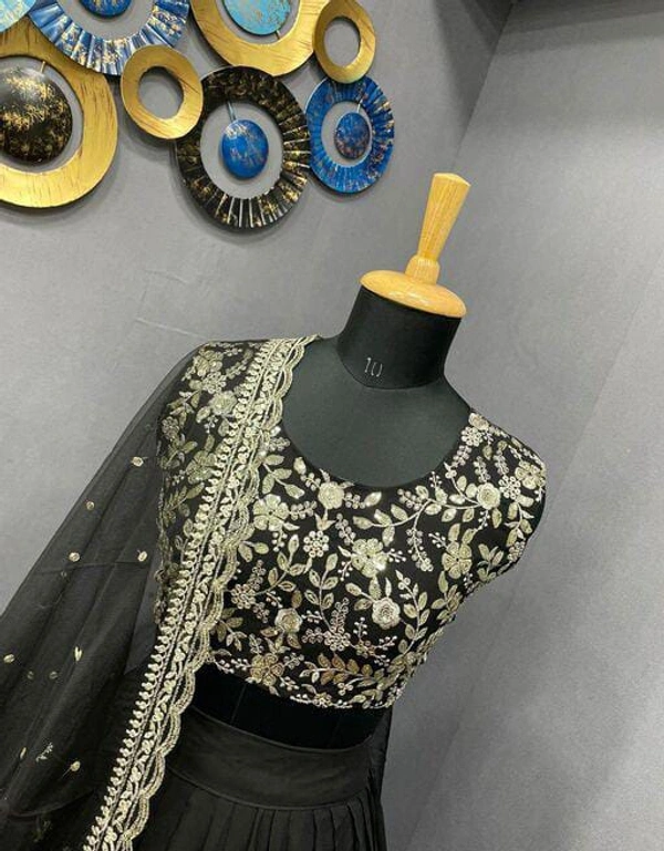Black Mirror Work Lehenga