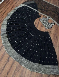 Black Mirror Work Lehenga