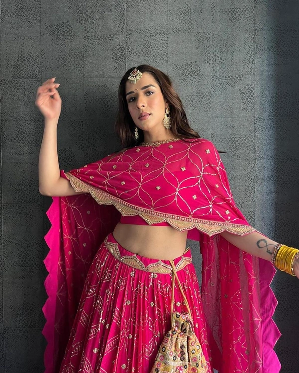 Flare Sequence embroidery Work Lehenga with Cancan & Canvas Patta