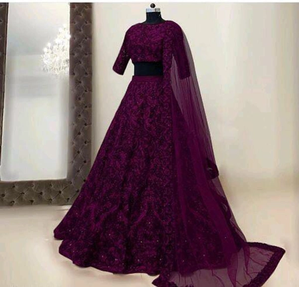 Women Lehenga - wine