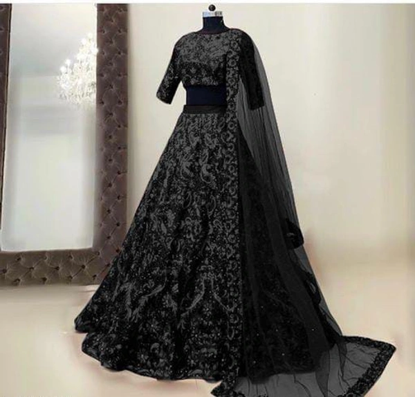 Women Lehenga - black