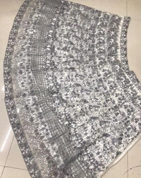 Full Sleeves Lehenga - silver