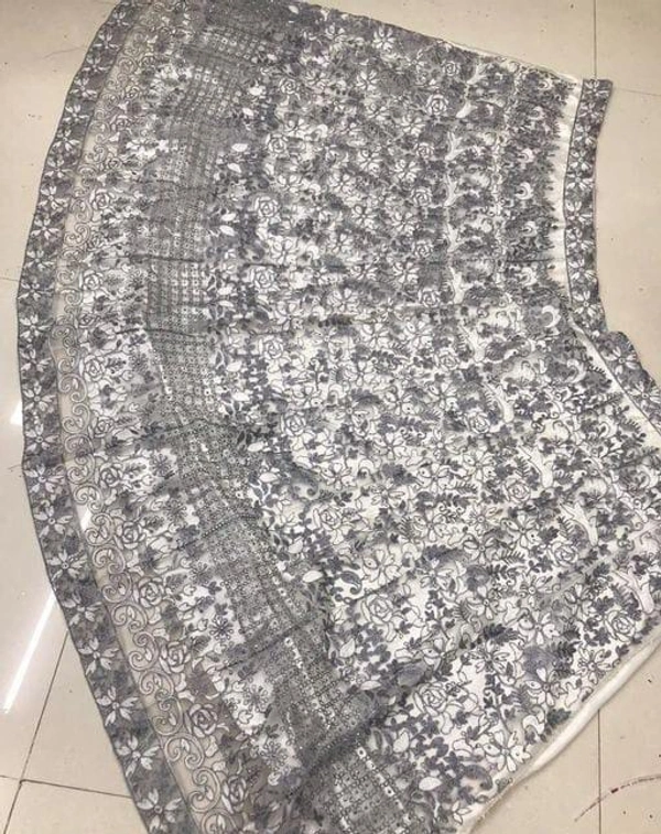 Full Sleeves Lehenga - silver