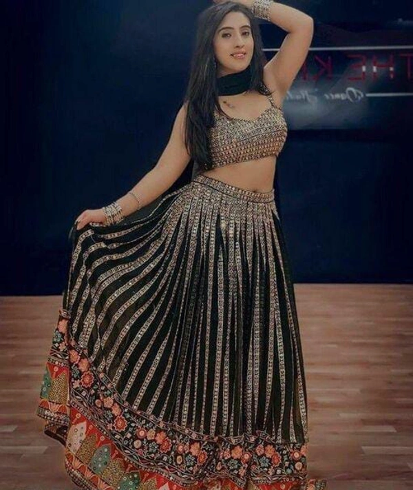 Latest Mirror Work Lehenga