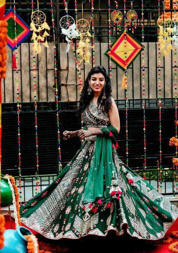 Green Colored Dulhan Party wear 