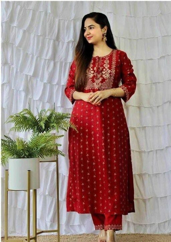 Kurta Set Daily Wear - red