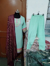 Printed Kurta With Bhandhej Work Dupatta With Pant Sets 