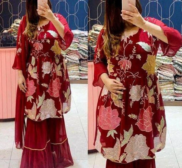 Floral Top Set - Black