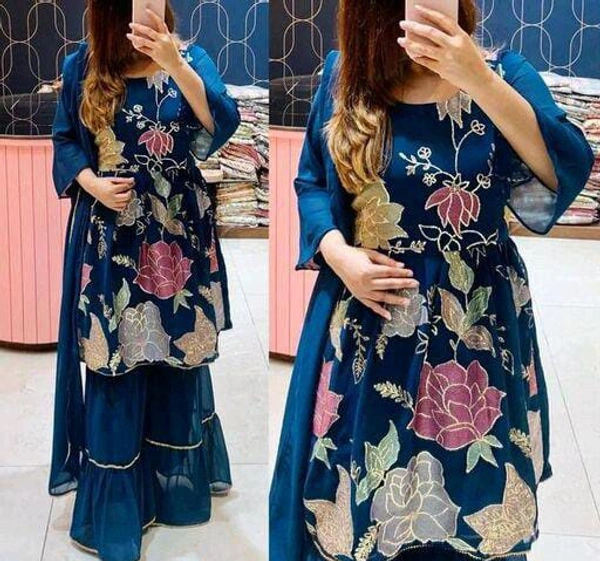 Floral Top Set - Black