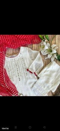 Printed Dupatta Kurti Set - Wild Watermelon