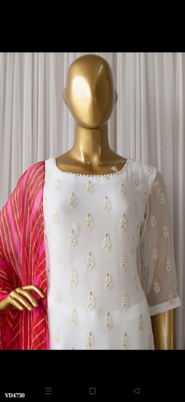 Printed Dupatta Kurti Set - Wild Watermelon