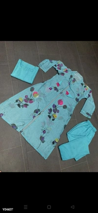Printed Kurta Set - Blue