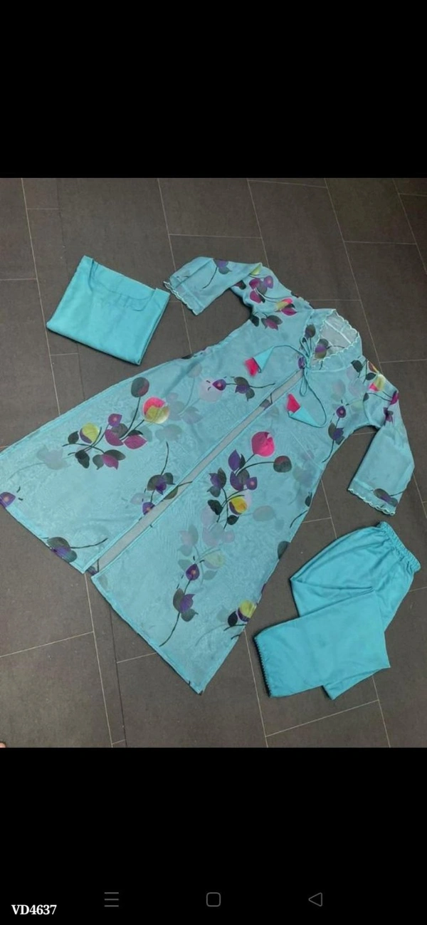Printed Kurta Set - Blue