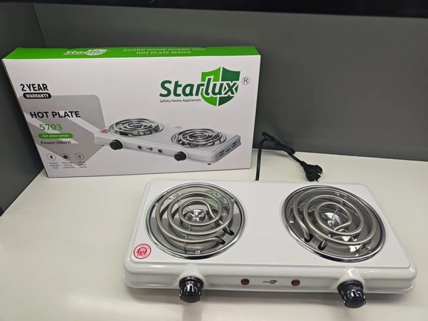 Double Burners Hot Plate, Durable No Electromagnetic Radiation, Electric Double Burners, Easy Transportation for Kitchen Home