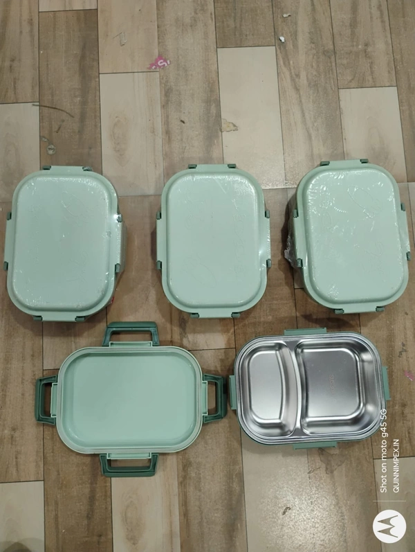 School Tiffins  Green Stainless Steel Insulated Lunch Box |650ML 