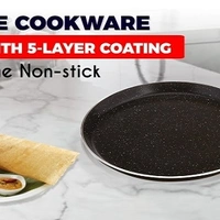 TTK PRESTIGE Prestige Omega Deluxe Granite Dosa Tawa, Black, 280 mm