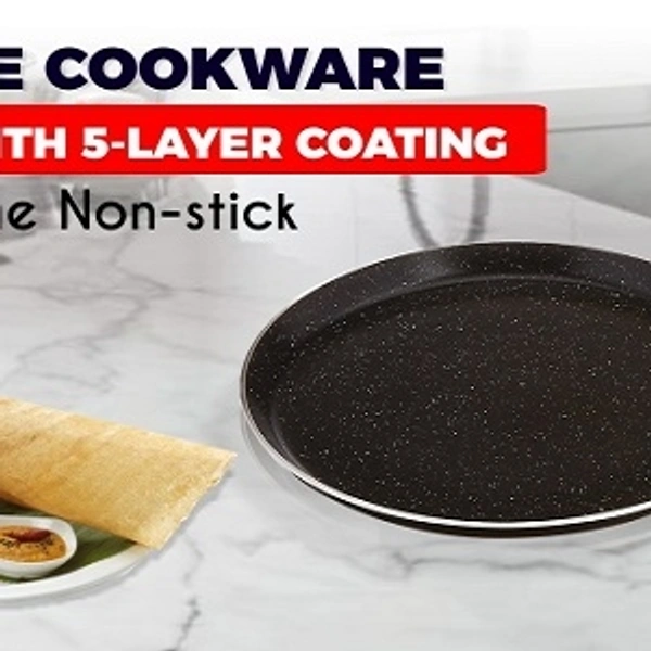 TTK PRESTIGE Prestige Omega Deluxe Granite Dosa Tawa, Black, 280 mm