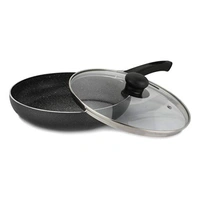 TTK PRESTIGE Prestige Omega Deluxe Granite Fry Pan with Lid, 260mm,Black