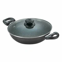 TTK PRESTIGE Prestige Omega Deluxe Granite Kadai, 240mm, Black