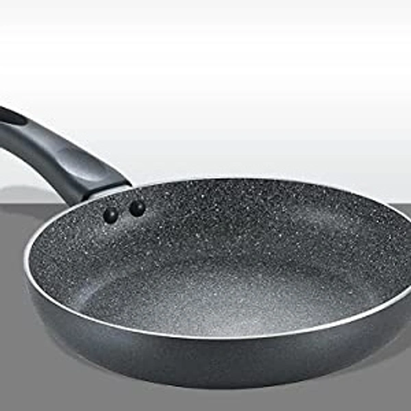 TTK PRESTIGE Prestige Omega Deluxe Granite Fry Pan, 240mm, Black