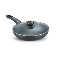 TTK PRESTIGE Prestige Omega Deluxe Granite Fry Pan, 240mm, Black